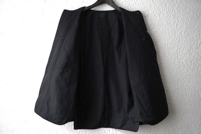 20AW 塩縮コットンキュプラ中綿ノーカラージャケット / 山内