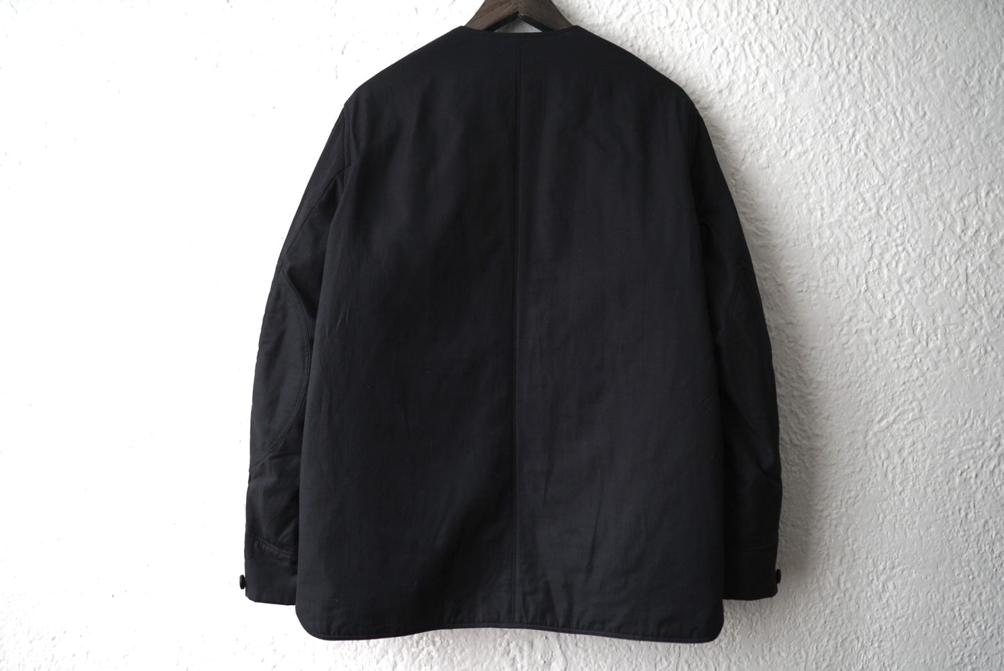 20AW 塩縮コットンキュプラ中綿ノーカラージャケット / 山内