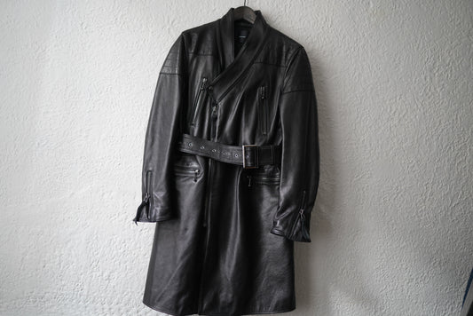 17AW YOROI RIDER'S COAT ヨロイライダースコート レザージャケット / [-] MINUS(マイナス)