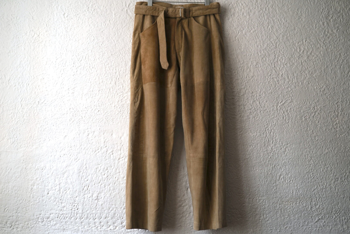 RECONSTRUCTED BELTED BAGGY PANTS ゴートレザーバギーパンツ / SEEALL(シーオール)