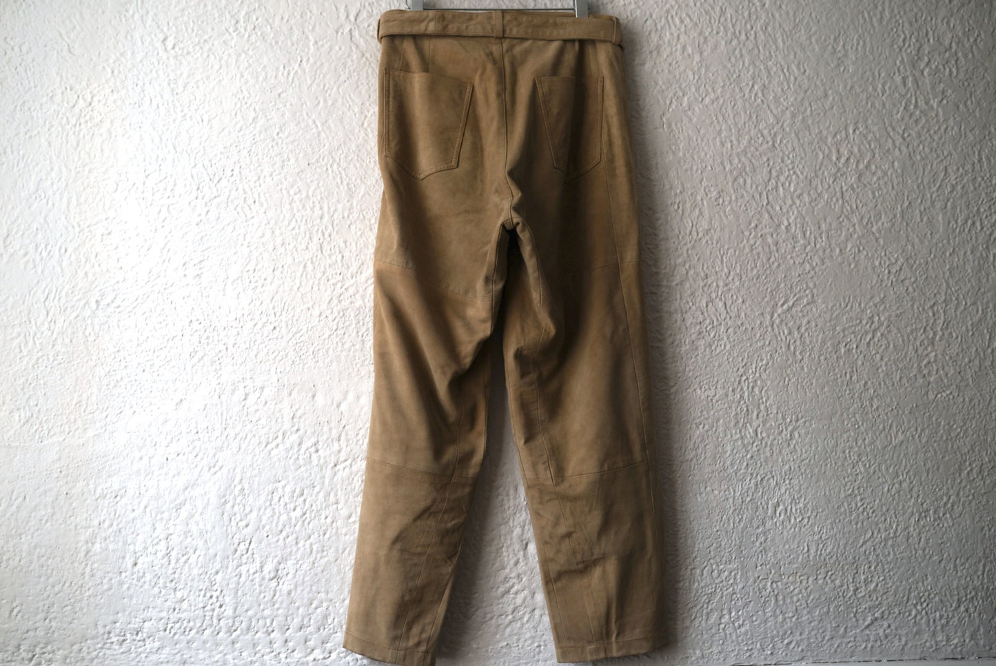 RECONSTRUCTED BELTED BAGGY PANTS ゴートレザーバギーパンツ / SEEALL(シーオール)