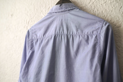 ダブルポケットシャツ ブルー / Paul Harnden(ポールハーデン)