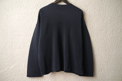 25SS MONTHLY COLOR JANUARY MIDNIGHT BLUE プリーツ長袖トップス / ISSEY MIYAKE HOMME PLISSE(イッセイミヤケ オムプリッセ)