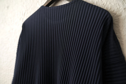 25SS MONTHLY COLOR JANUARY MIDNIGHT BLUE プリーツ長袖トップス / ISSEY MIYAKE HOMME PLISSE(イッセイミヤケ オムプリッセ)
