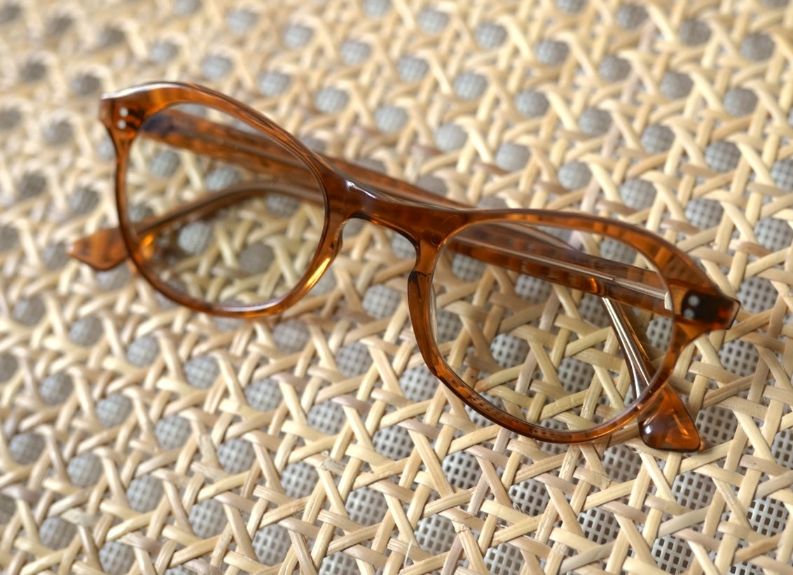 1950's FIDELA社 ウェリントンセルフレームアイウェア 眼鏡 ブラウン / frame france(フレームフランス)