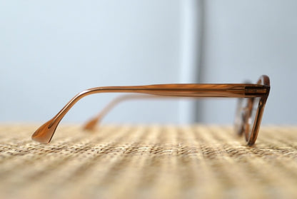 1950's FIDELA社 ウェリントンセルフレームアイウェア 眼鏡 ブラウン / frame france(フレームフランス)