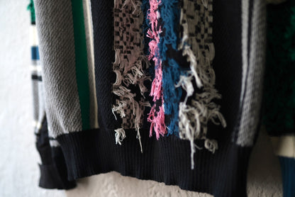 22SS Rug Jacquard Knit Pullover ラグジャガードニットプルオーバー セーター / sacai(サカイ)