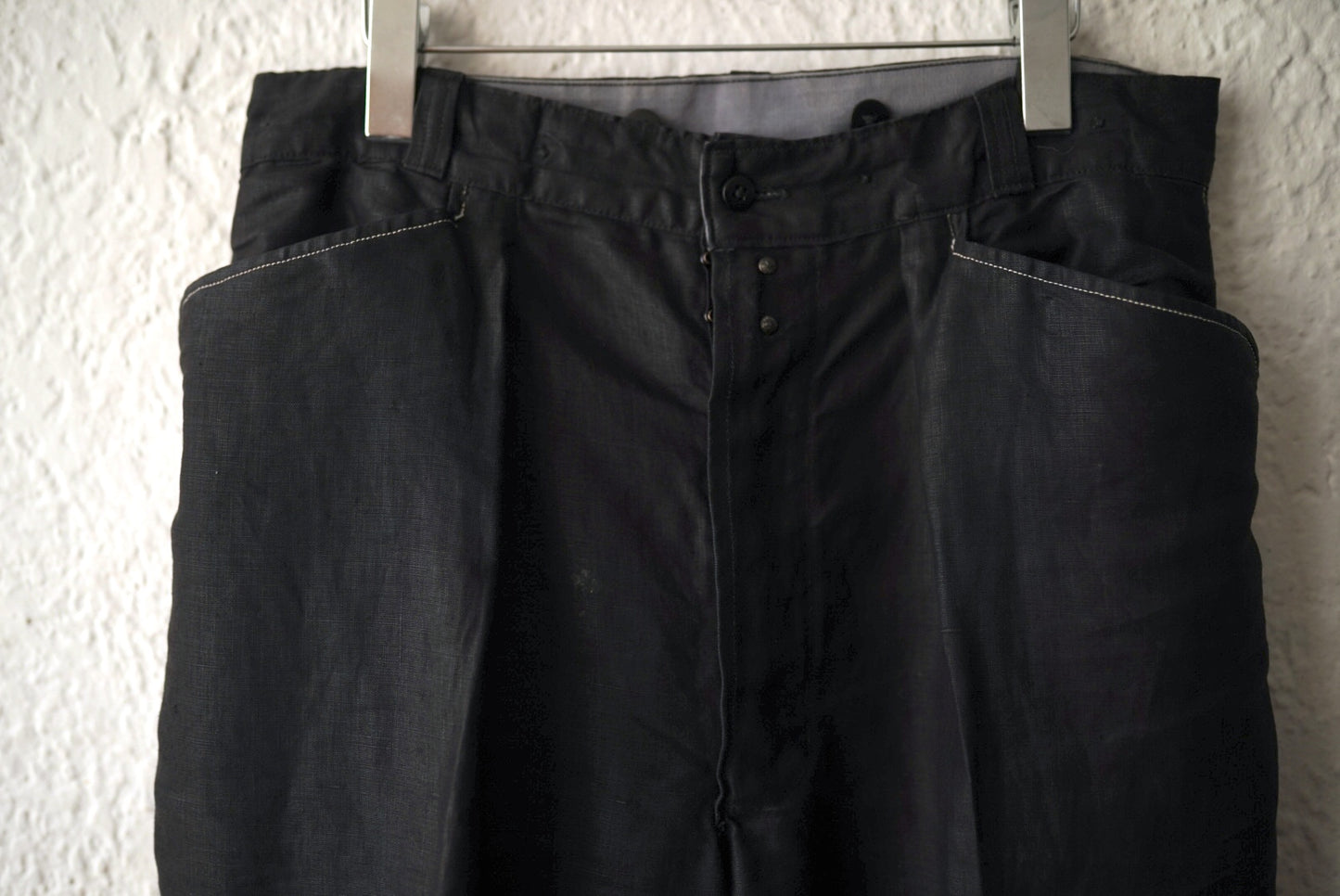 1940's フレンチリネンブラックマキニョンパンツ / Vintage(ヴィンテージ)