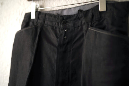 1940's フレンチリネンブラックマキニョンパンツ / Vintage(ヴィンテージ)