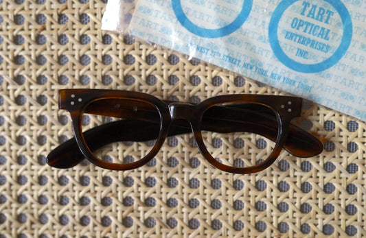 1950's-1960's FDR セルフレームアイウェア 眼鏡 アンバー 46/22 / TART OPTICAL(タートオプティカル)