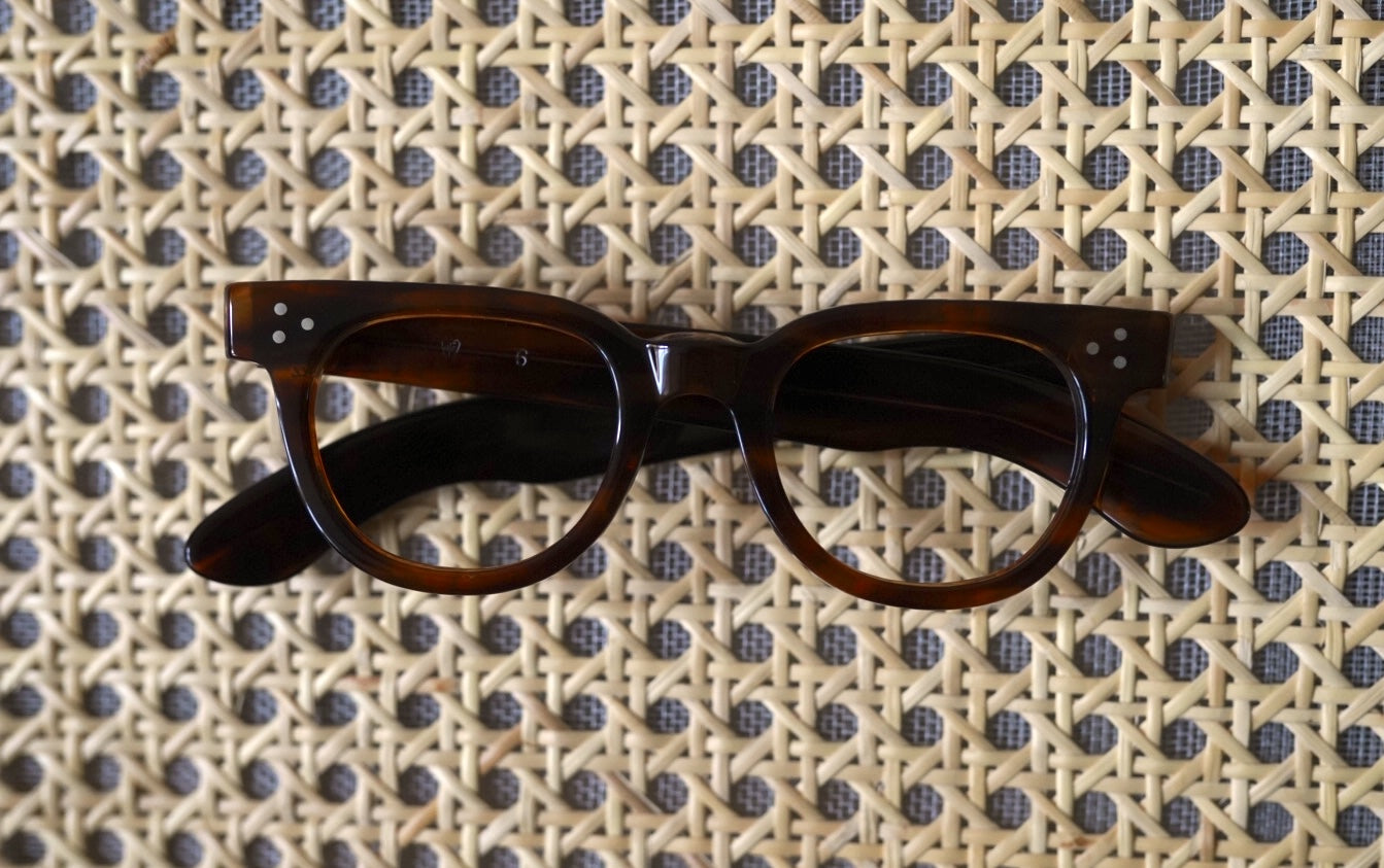 1950's-1960's FDR セルフレームアイウェア 眼鏡 アンバー 46/22 / TART OPTICAL(タートオプティカル)