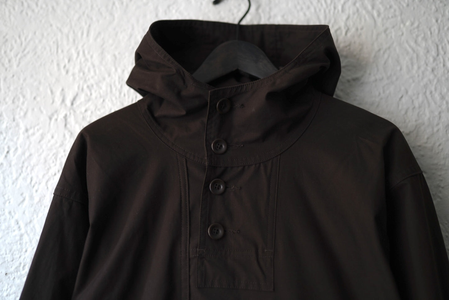 22SS HOODED PULLOVER ピーチスキンスモックパーカー アノラックパーカー / Senelier(セネリエ)