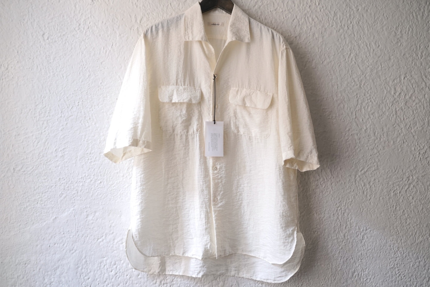24SS SHIRT007 シルクナイロン半袖シャツ / calmlence(カームレンス)