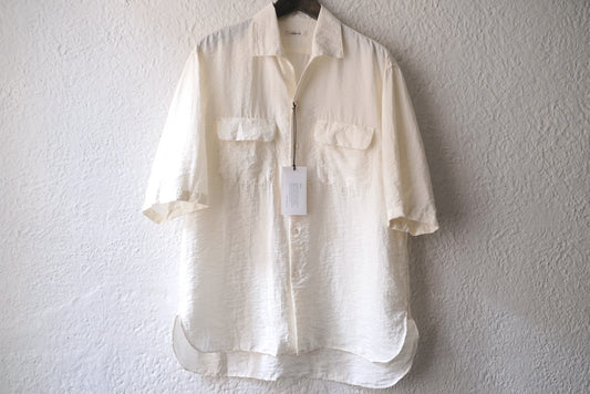 24SS SHIRT007 シルクナイロン半袖シャツ / calmlence(カームレンス)