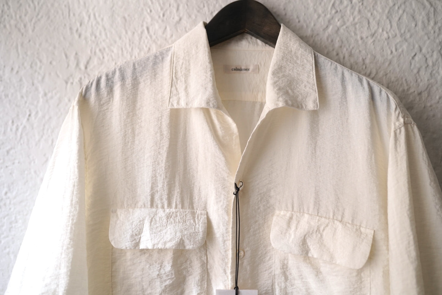 24SS SHIRT007 シルクナイロン半袖シャツ / calmlence(カームレンス)