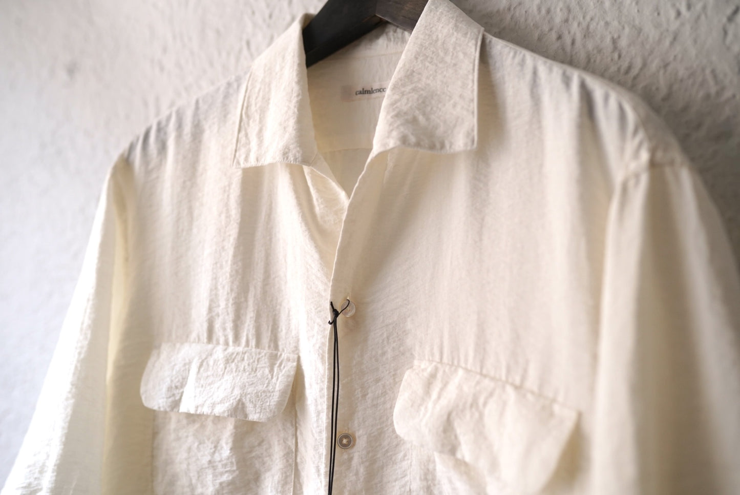 24SS SHIRT007 シルクナイロン半袖シャツ / calmlence(カームレンス)