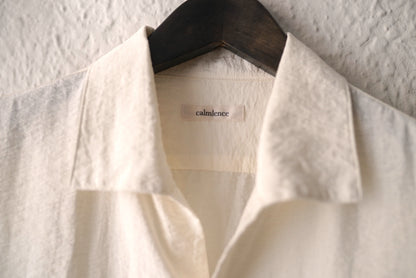 24SS SHIRT007 シルクナイロン半袖シャツ / calmlence(カームレンス)