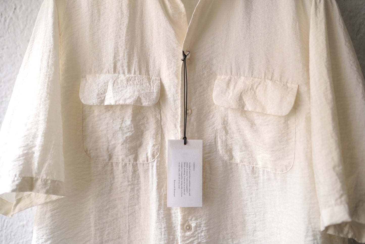 24SS SHIRT007 シルクナイロン半袖シャツ / calmlence(カームレンス)