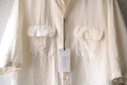 24SS SHIRT007 シルクナイロン半袖シャツ / calmlence(カームレンス)