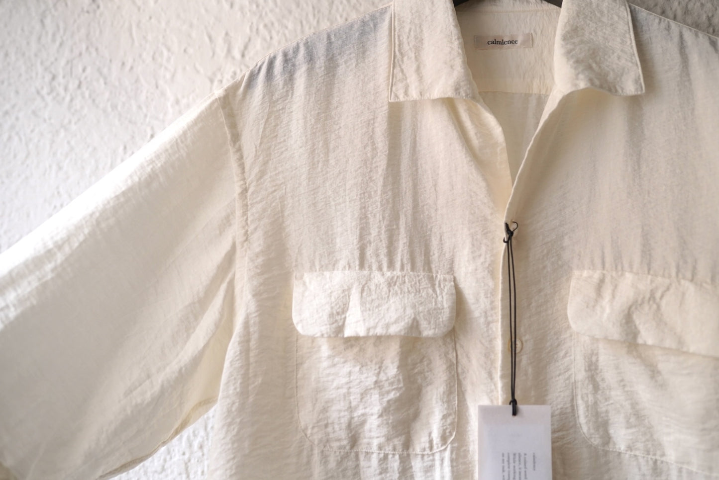 24SS SHIRT007 シルクナイロン半袖シャツ / calmlence(カームレンス)