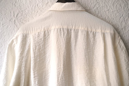 24SS SHIRT007 シルクナイロン半袖シャツ / calmlence(カームレンス)
