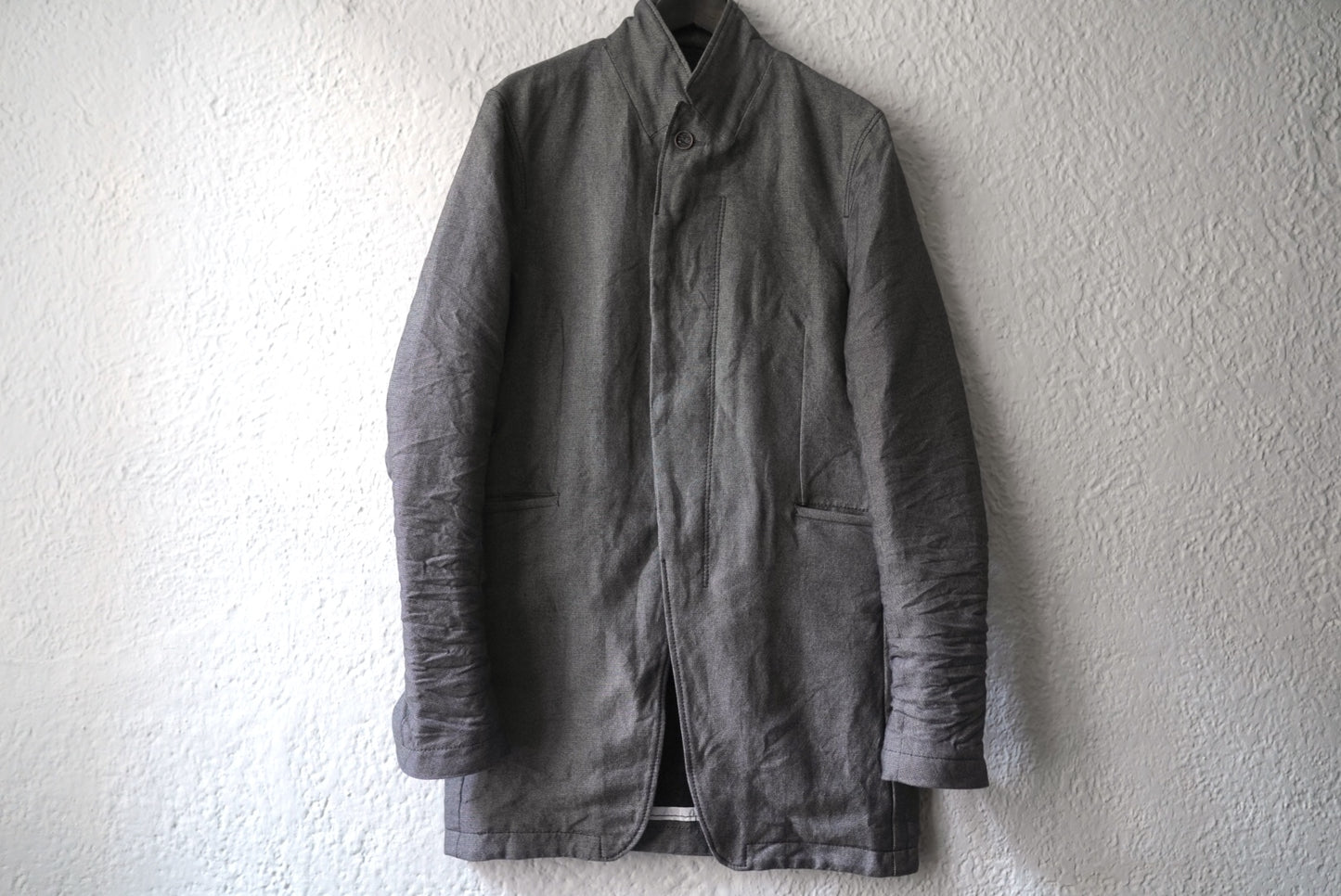 23SS Work Blazer Semilong ヘンプDNAペーパーブレザージャケット コート / taichi murakami(タイチムラカミ)