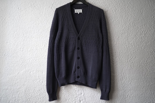 14SS ランダムゲージコットンニットカーディガン / Maison Martin Margiela(メゾンマルタンマルジェラ)