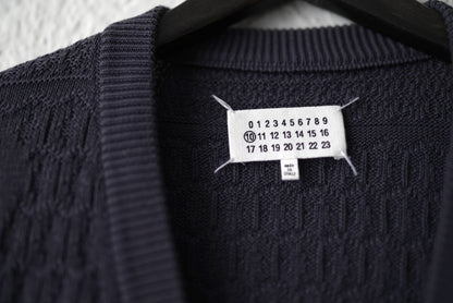 14SS ランダムゲージコットンニットカーディガン / Maison Martin Margiela(メゾンマルタンマルジェラ)