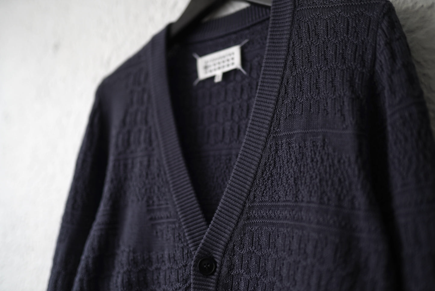 14SS ランダムゲージコットンニットカーディガン / Maison Martin Margiela(メゾンマルタンマルジェラ)