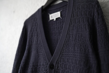 14SS ランダムゲージコットンニットカーディガン / Maison Martin Margiela(メゾンマルタンマルジェラ)