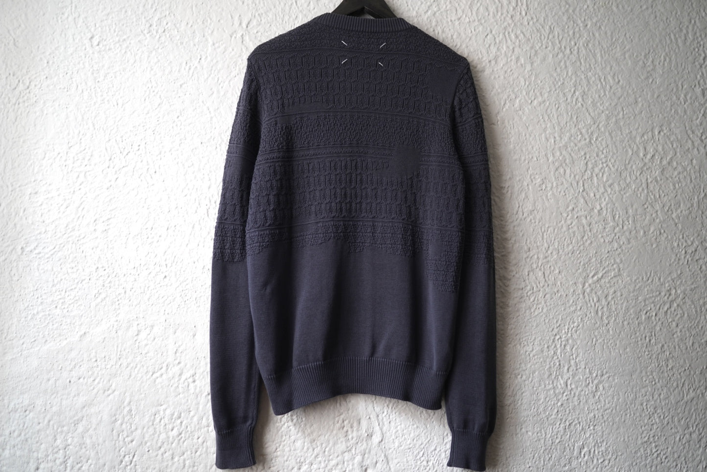 14SS ランダムゲージコットンニットカーディガン / Maison Martin Margiela(メゾンマルタンマルジェラ)