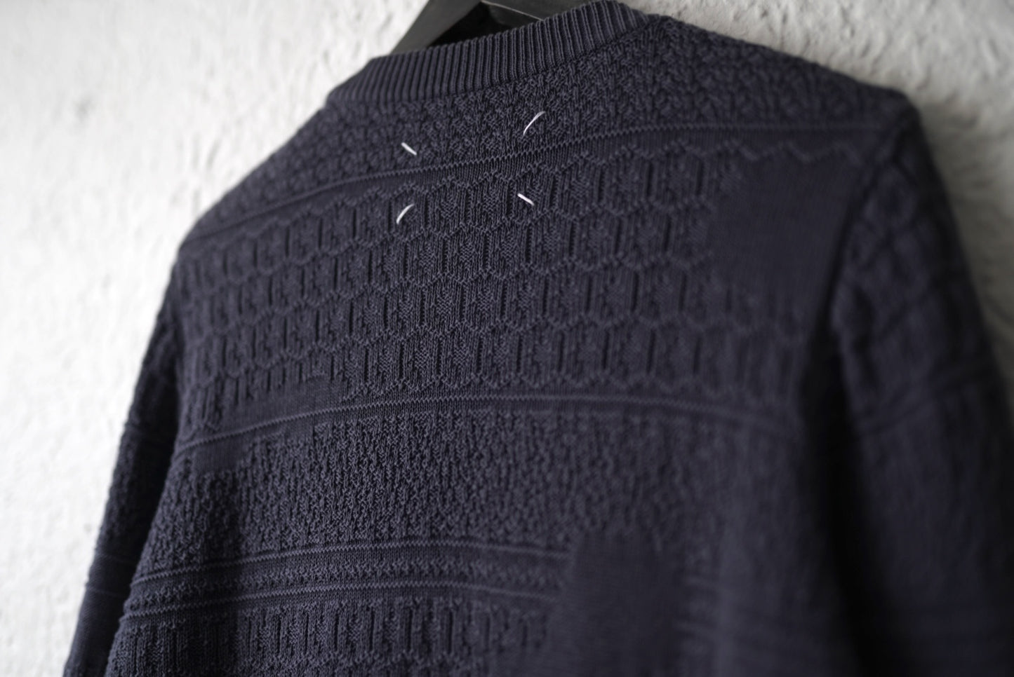 14SS ランダムゲージコットンニットカーディガン / Maison Martin Margiela(メゾンマルタンマルジェラ)