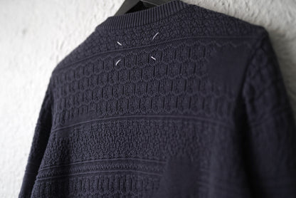 14SS ランダムゲージコットンニットカーディガン / Maison Martin Margiela(メゾンマルタンマルジェラ)