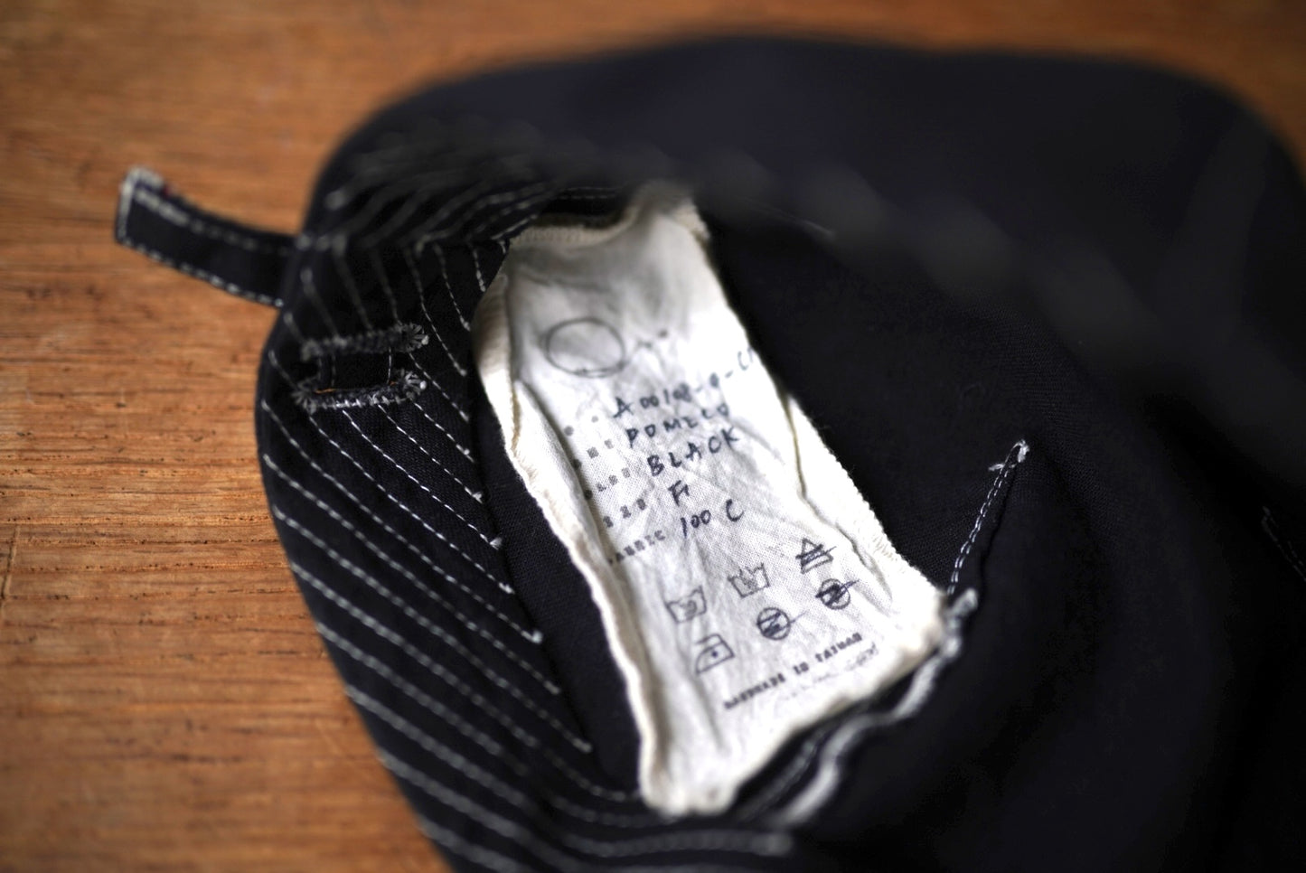 23SS POMELO ブラックデニムキャップ / Project by H(プロジェクトバイエイチ)