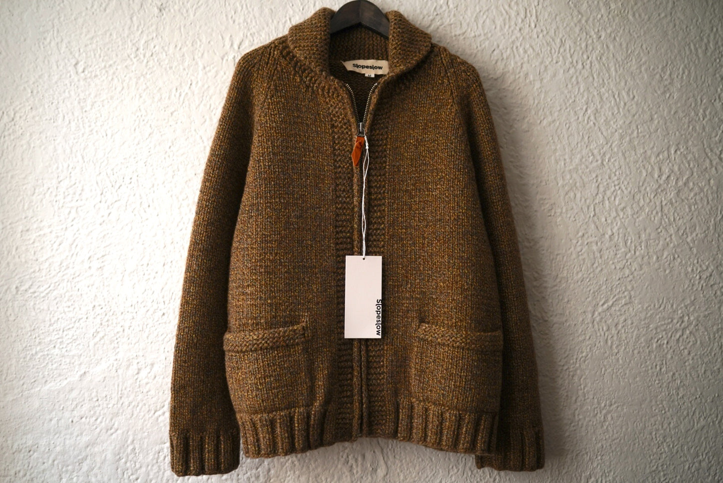 23AW Cowichan Sweater ヤクウールハンドメイドカウチンニットセーター / slopeslow(スロープスロウ)