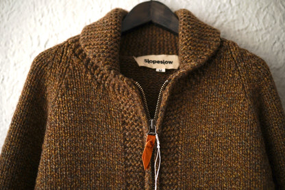 23AW Cowichan Sweater ヤクウールハンドメイドカウチンニットセーター / slopeslow(スロープスロウ)