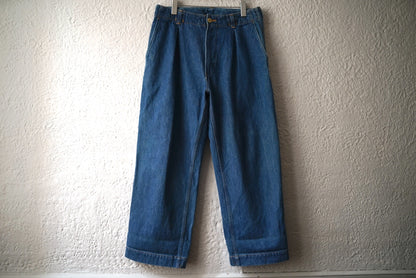 19SS タックワイドデニムトラウザーズパンツ / KUON(クオン)