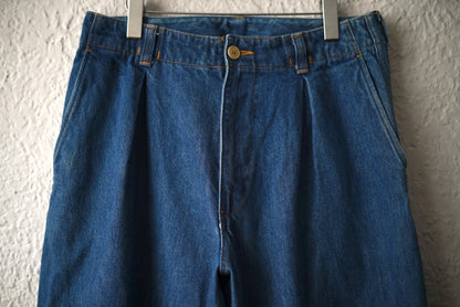 19SS タックワイドデニムトラウザーズパンツ / KUON(クオン)