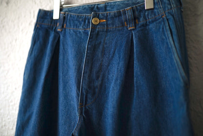 19SS タックワイドデニムトラウザーズパンツ / KUON(クオン)