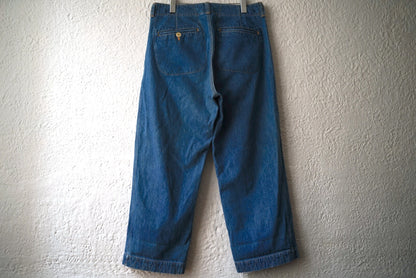 19SS タックワイドデニムトラウザーズパンツ / KUON(クオン)