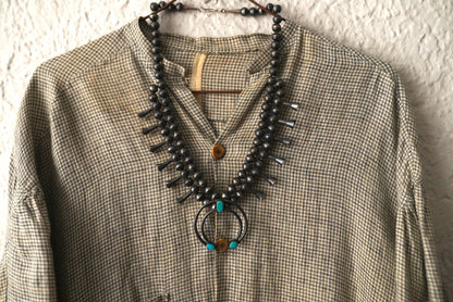 Navajo ナバホ族 シャドーボックス スカッシュブロッサム シルバーネックレス / Vintage(ヴィンテージ)