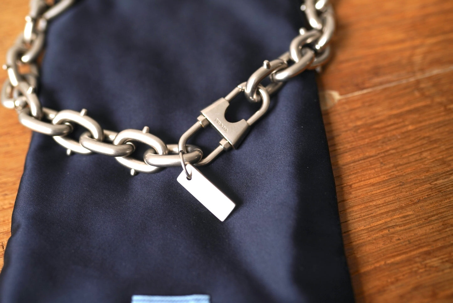 21SS Chunky Chain Necklace チャンキーチェーンシルバーネックレス / PRADA(プラダ)