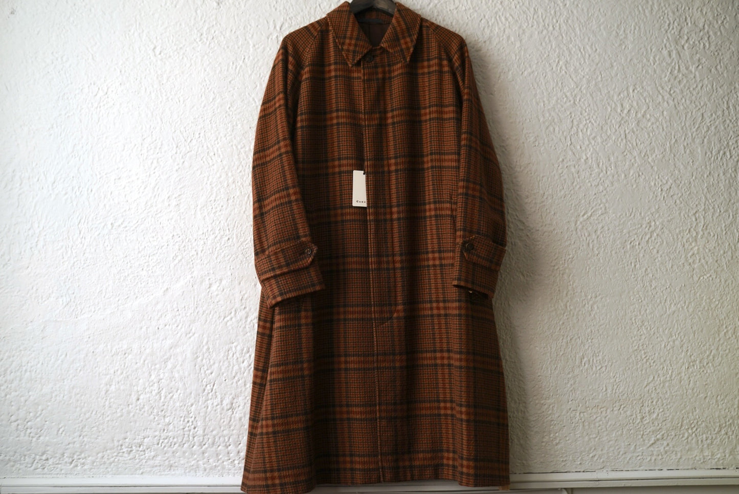 18AW ZERO COAT チェックバルカラーコート / CARUSO(カルーゾ)