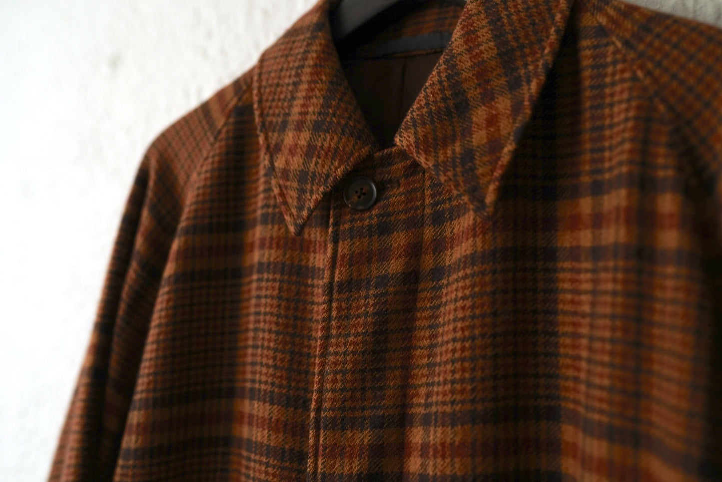 18AW ZERO COAT チェックバルカラーコート / CARUSO(カルーゾ)