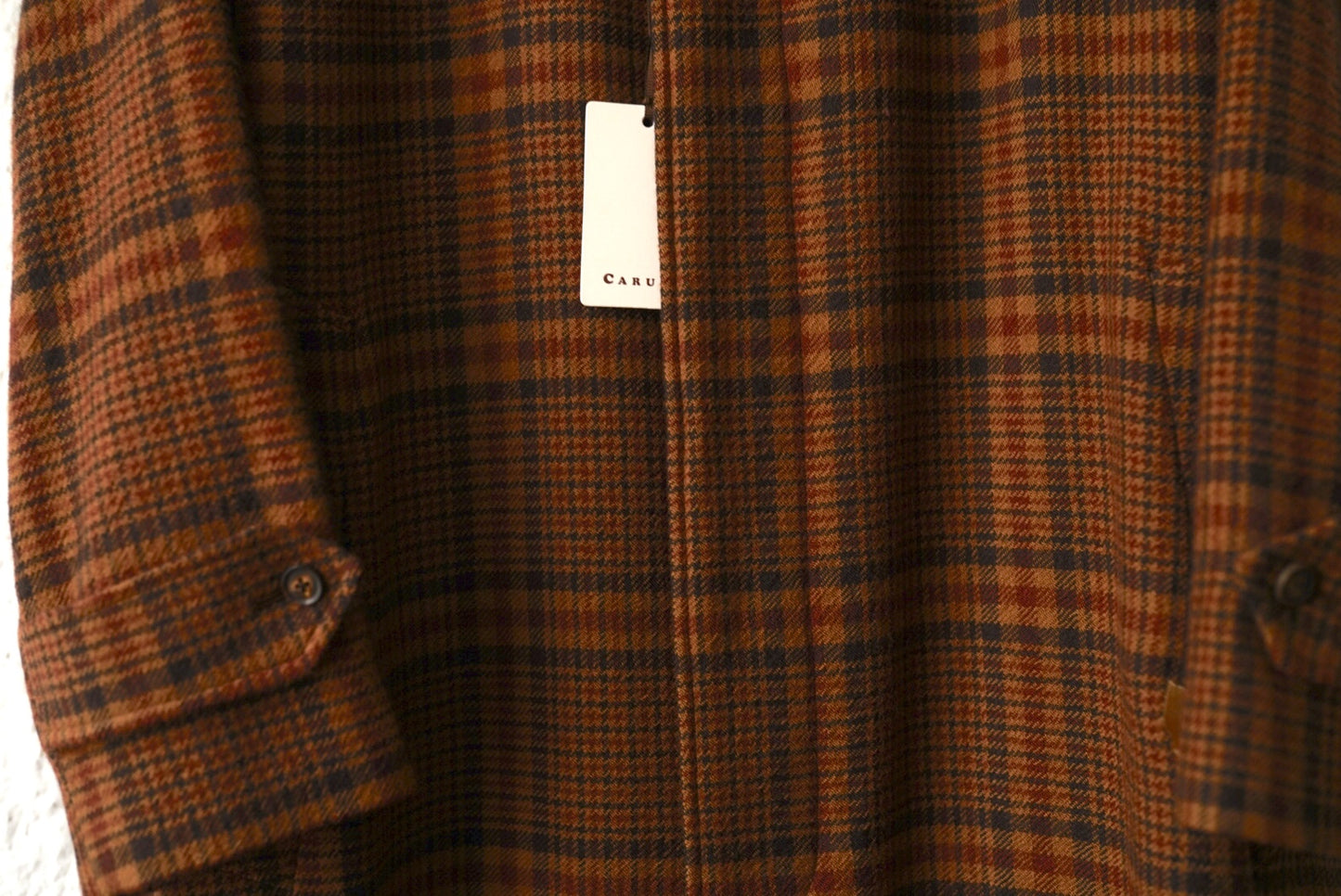 18AW ZERO COAT チェックバルカラーコート / CARUSO(カルーゾ)