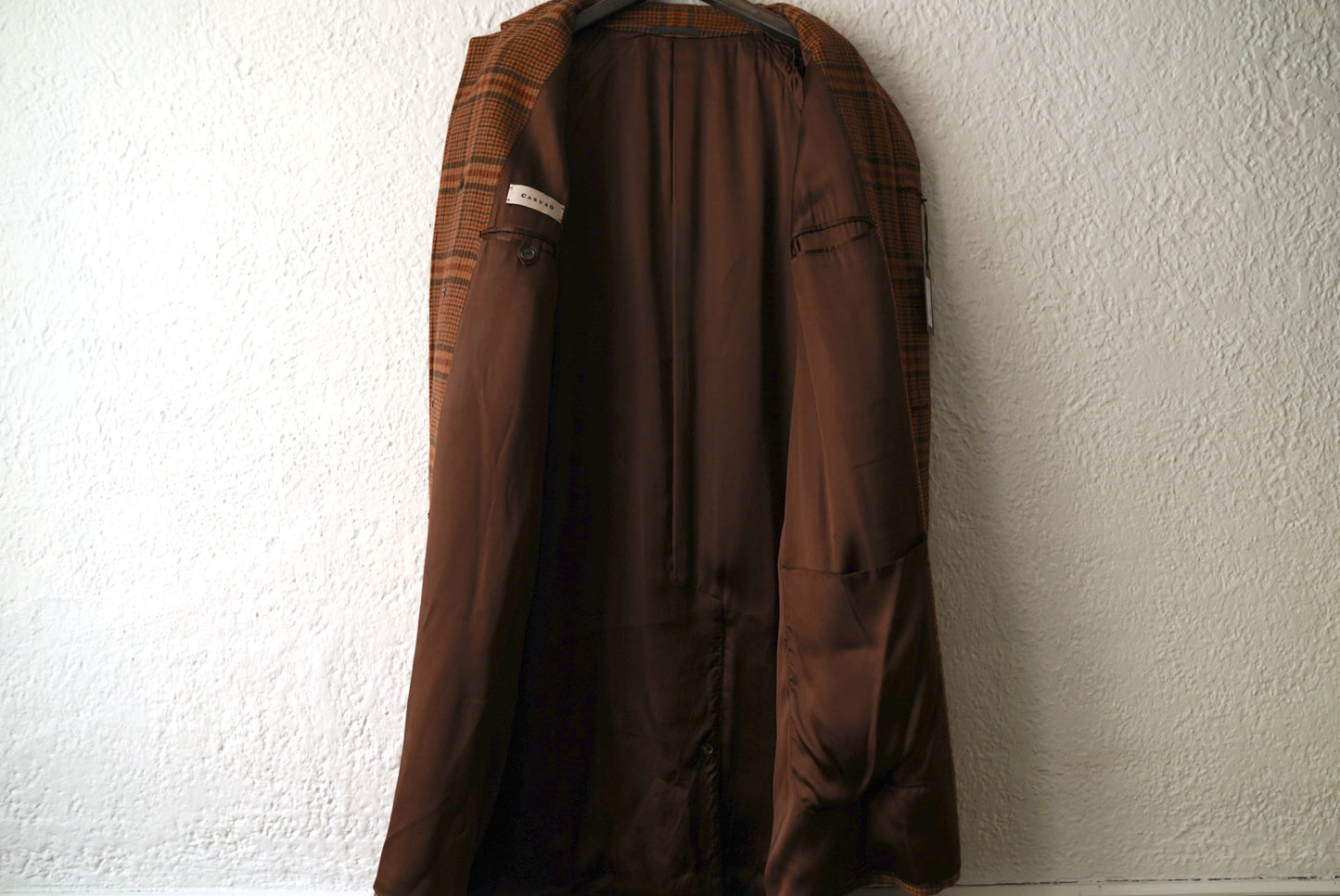 18AW ZERO COAT チェックバルカラーコート / CARUSO(カルーゾ)