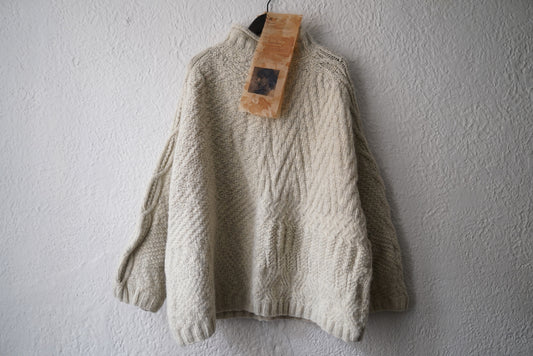 21AW “Virginia Jumper” 手編みアランニットセーター 2 / isabella stefanelli(イザベラステファネリ)