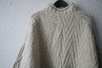 21AW “Virginia Jumper” 手編みアランニットセーター 1 / isabella stefanelli(イザベラステファネリ)