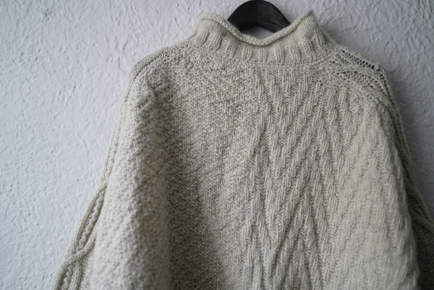 21AW “Virginia Jumper” 手編みアランニットセーター 2 / isabella stefanelli(イザベラステファネリ)