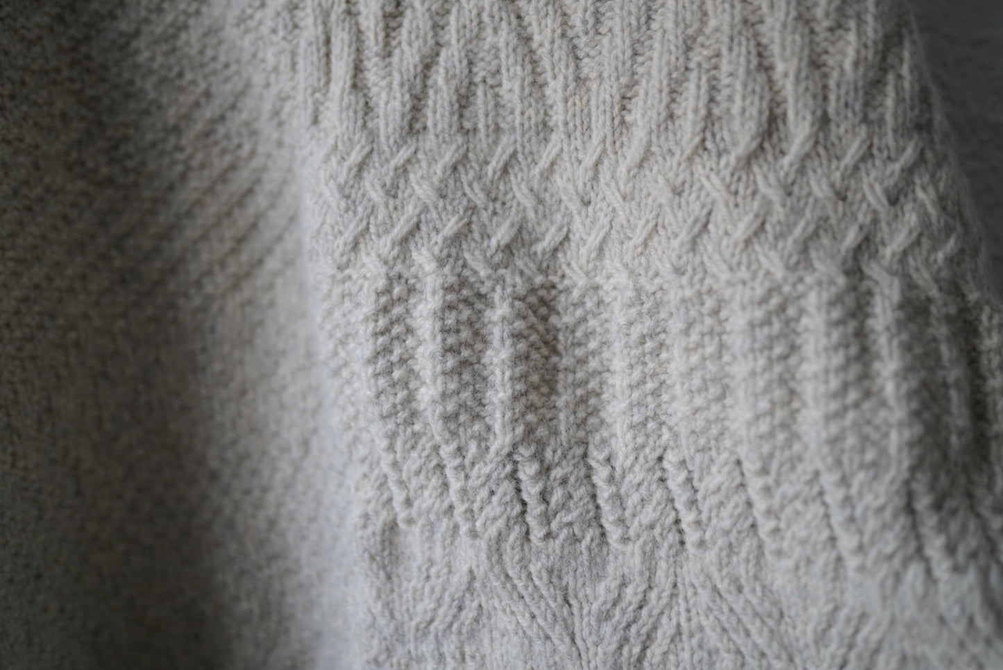 21AW “Virginia Jumper” 手編みアランニットセーター 2 / isabella stefanelli(イザベラステファネリ)